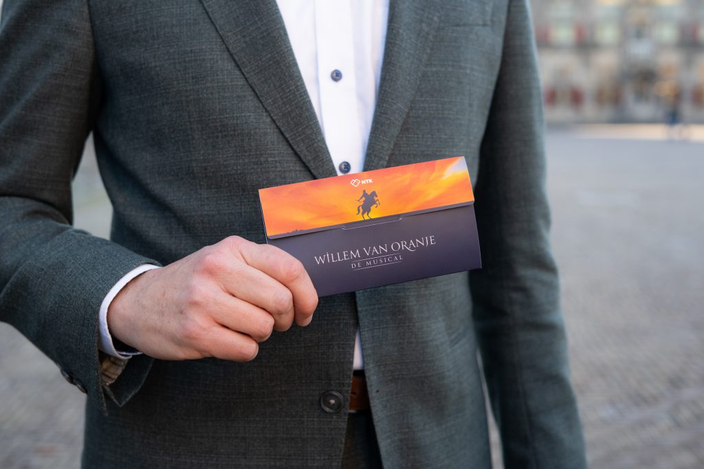 Willem van Oranje de musical arragement en ticket
